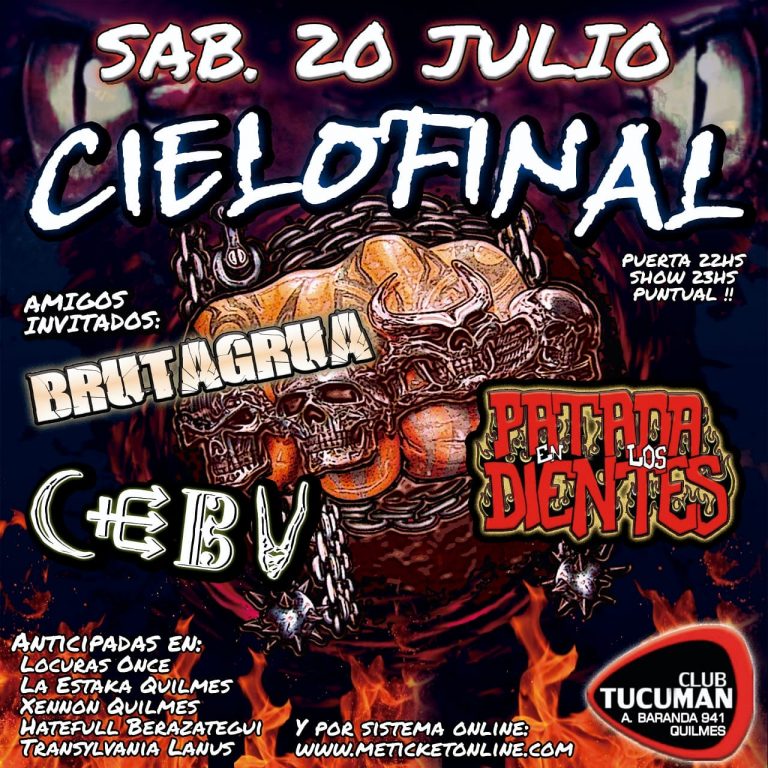 CieloFinal en Quilmes 1 volante fecha cielofinal 20 07